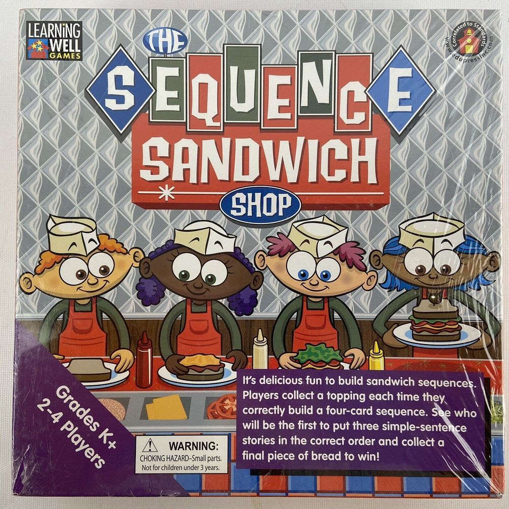 The Sequence Sandwich Shop Learning Well Games Edupress LRN275 Educational K+